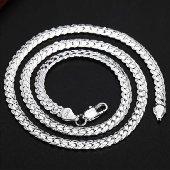 NEW “20” 925 STERLING SILVER SNAKE CHAIN NECKLACE - Picture 2 of 5